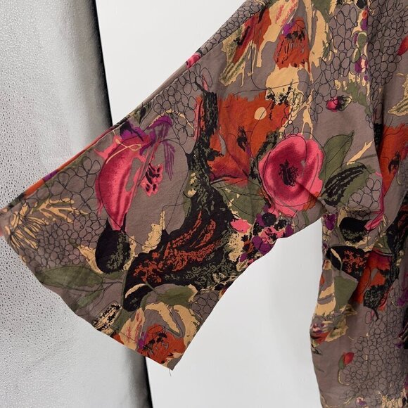 Soft Surroundings Women's Garden Floral Kimono/Cardigan Size L - Picture 4 of 7